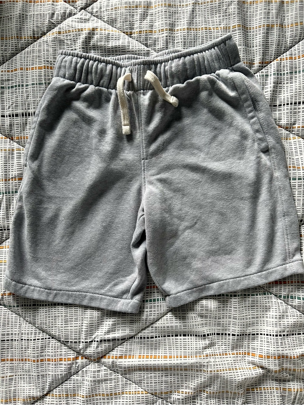 Old Navy Light Gray Drawstring Kids Shorts